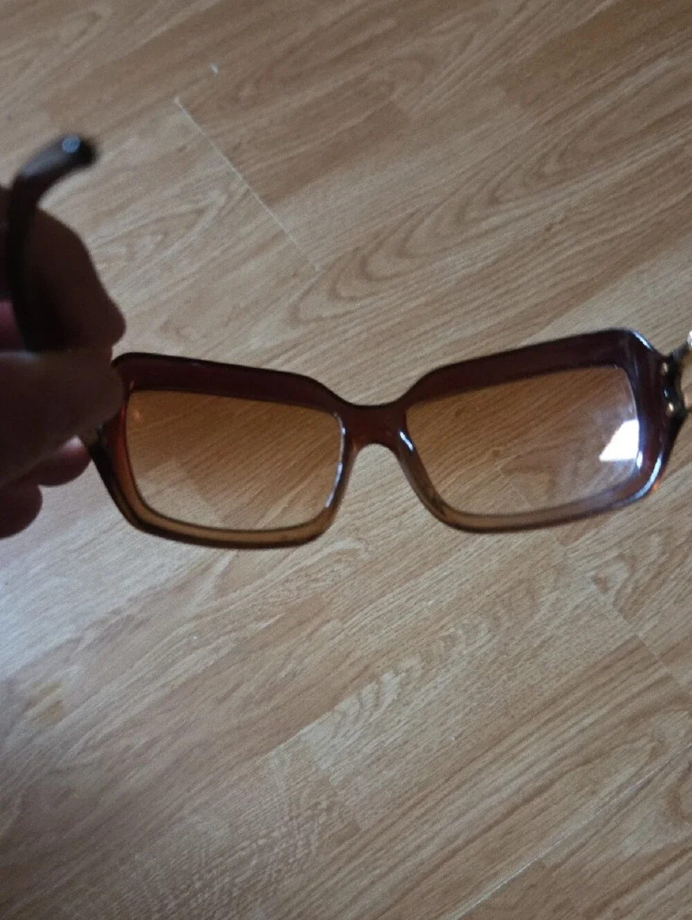 Women's Brown Gradient Sunglasses with Silver Accent
